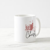 Charleston, SC | City Stylized Skyline Kaffeetasse (VorderseiteRechts)