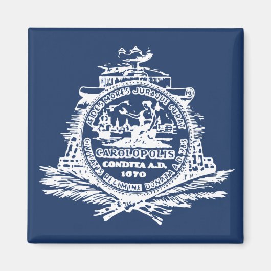 Charleston, SC Flag Magnet (Vorne)