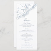 Charleston SC Karte Elegant Dusty Blue Wedding (Vorne/Hinten)