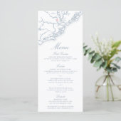 Charleston SC Karte Elegant Dusty Blue Wedding (Stehend Vorderseite)