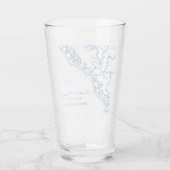 Charleston SC Karte Elegant Navy Blue Gastgeschenk Glas (Rückseite)