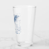 Charleston SC Karte Elegant Navy Blue Gastgeschenk Glas (Links)