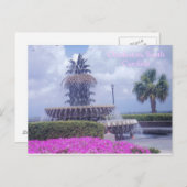 Charleston, SC Postcard und Blume Postkarte (Vorne/Hinten)