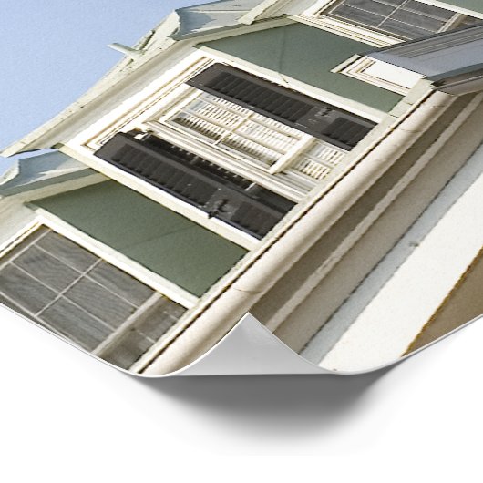 Charleston SC Rooftop Poster (Ecke)