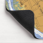Charleston Sc-Seehafen-Diagramm mousepad (Ecke)