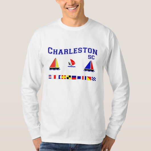 Charleston Sc-Signal-Flaggen T-Shirt (Vorderseite)