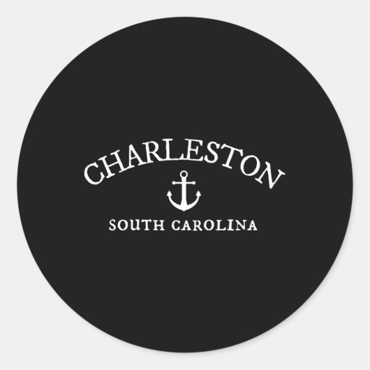 Charleston Sc South Carolina Nautical Theme Runder Aufkleber (Vorderseite)
