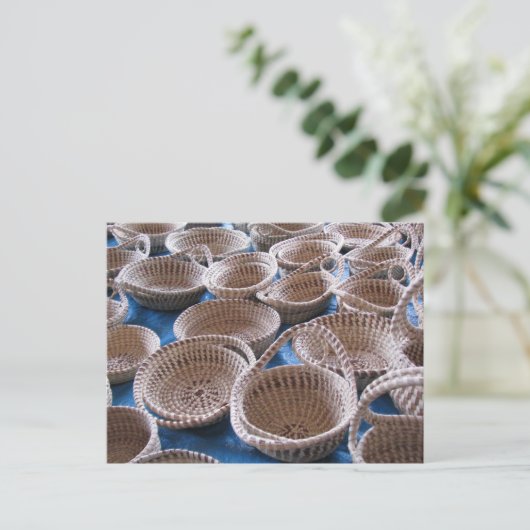 Charleston SC Sweetgrass Baskets Postkarte (Stehend Vorderseite)