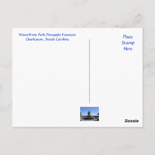 Charleston SC Waterfront Park Fossilienmuseum Mont Postkarte (Rückseite)