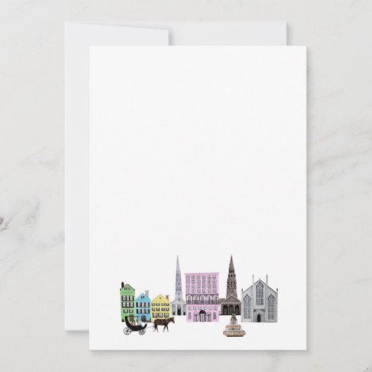 Charleston-Skyline Einladung (Vorderseite)