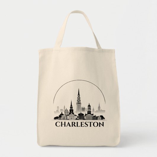 Charleston Skyline Öko-Friendly-Tasche Tragetasche (Vorne)