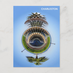 Charleston South Carolina Ananasbrunnen Postkarte