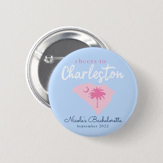 Charleston South Carolina Bachelorette Button (Vorne & Hinten)