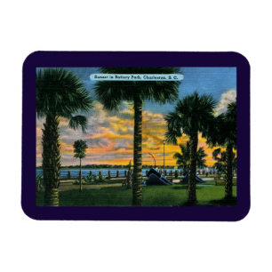 Charleston, South Carolina, Batterie-Park, Vintag Magnet