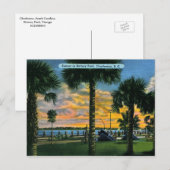 Charleston, South Carolina, Batteriepark, Vintag Postkarte (Vorne/Hinten)