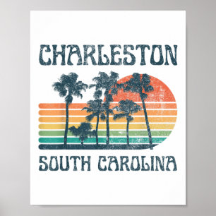 Charleston South Carolina Beach Sommerurlaub VI Poster