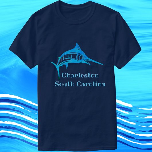 Charleston South Carolina Blue Marlin Fish T-Shirt