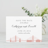Charleston South Carolina Blush Save the Date (Stehend Vorderseite)
