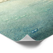 Charleston South Carolina Bridge Aquarell Print Poster (Ecke)