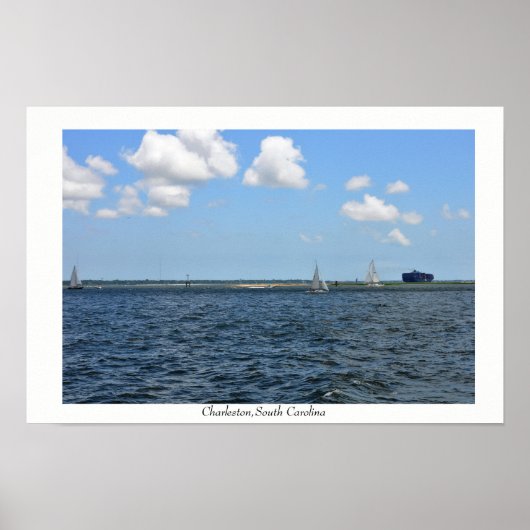 Charleston South Carolina Bridge Poster (Vorne)