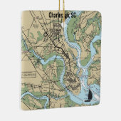 Charleston South Carolina Chart Keramikornament (Rechts)