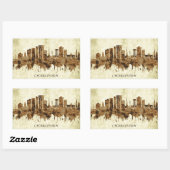 Charleston South Carolina City Rechteckiger Aufkleber (Blatt)