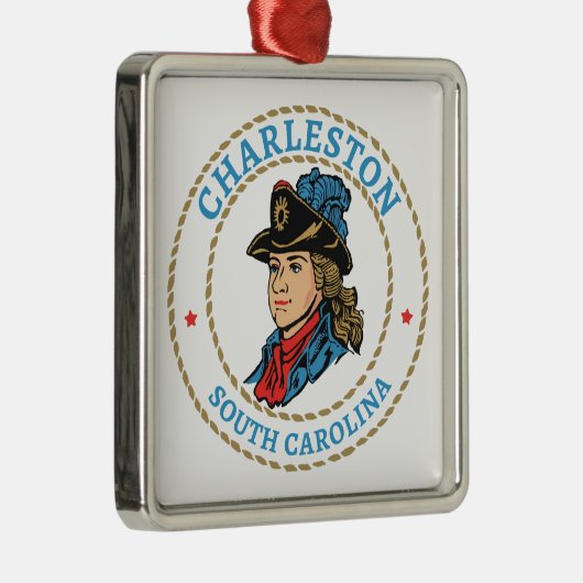 Charleston South Carolina Colonial Ornament Aus Metall (Rechts)