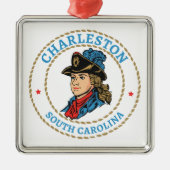 Charleston South Carolina Colonial Ornament Aus Metall (Vorne)
