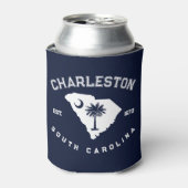 Charleston South Carolina Flag Map Navy Souvenirs Dosenkühler (Kanne Vorderseite)