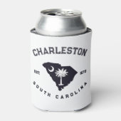 Charleston South Carolina Flag Map Navy Souvenirs Dosenkühler (Kanne Vorderseite)