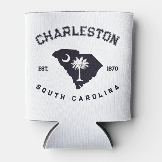 Charleston South Carolina Flag Map Navy Souvenirs Dosenkühler (Vorderseite)