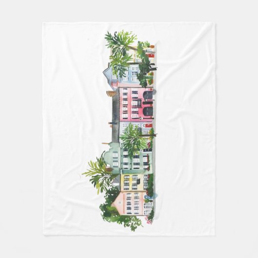 Charleston South Carolina Fleecedecke (Vorderseite)