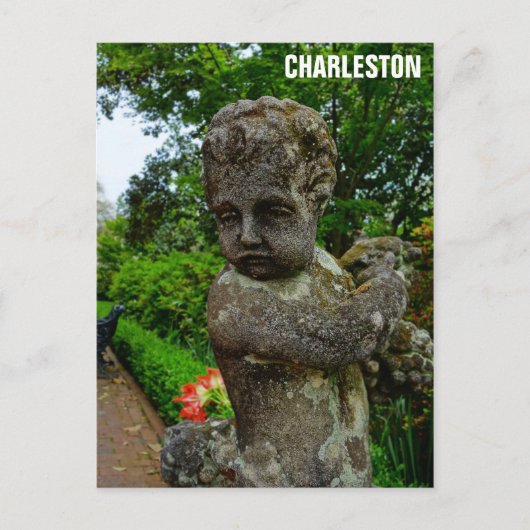 Charleston South Carolina Garden Cherub Postkarte (Vorderseite)