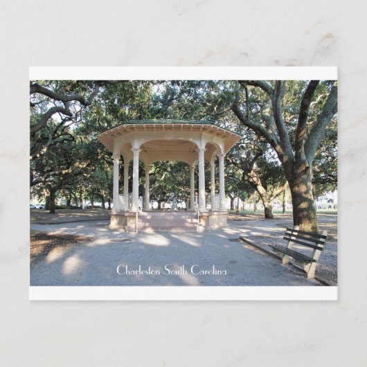 Charleston South Carolina, Gazebo, Battery Postkarte (Vorderseite)