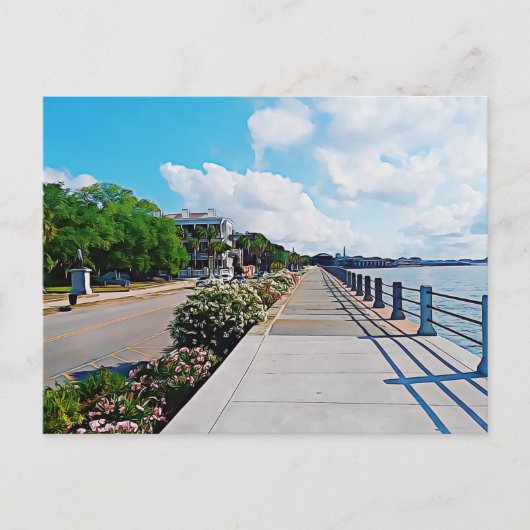Charleston South Carolina Harbour Postkarte (Vorderseite)