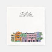 Charleston, South Carolina Hochzeitscocktail-Servi Serviette (Vorderseite)