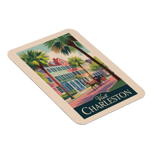 Charleston South Carolina Illustration Reisen Magnet (Rechte Seite)