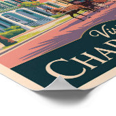 Charleston South Carolina Illustration Reisen Poster (Ecke)
