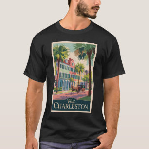 Charleston South Carolina Illustration Reisen T-Shirt