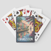 Charleston South Carolina Illustration Spielkarten (Rückseite)