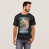 Charleston South Carolina Illustration T-Shirt (Vorne ganz)