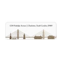 Charleston South Carolina Imitate Gold Label