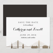 Charleston South Carolina Imitate Gold Save the Da Date (Vorne/Hinten)