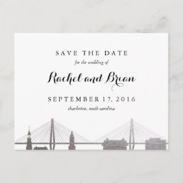 Charleston South Carolina Imitate Silver Postcard Ankündigungspostkarte