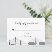 Charleston South Carolina Imitate Silver Rsvp Card Karte (Stehend Vorderseite)
