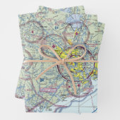 Charleston South Carolina Luftfahrtkarte Geschenkpapier Set (Beispiel)