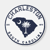 Charleston South Carolina Marine SC Flag Palm Tree Magnet (Vorne)
