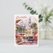 Charleston, South Carolina Market Malerei Postkarte (Stehend Vorderseite)