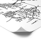 Charleston South Carolina Minimal Modern Street Poster (Ecke)