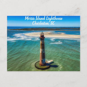 Charleston South Carolina Morris Island Leuchtturm Postkarte